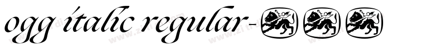 ogg italic regular字体转换